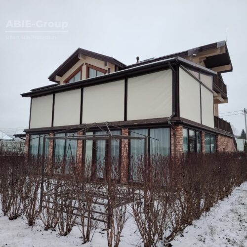 Фотографии выполненных работ компании «ABIE-GROUP» Испанских вертикальных ZIP систем с электроприводом Simu (Франция) . г.Можайск, Московская область