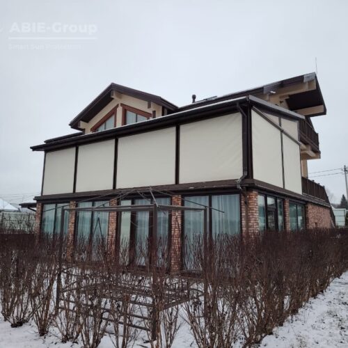 Фотографии выполненных работ компании «ABIE-GROUP» Испанских вертикальных ZIP систем с электроприводом Simu (Франция) . г.Можайск, Московская область